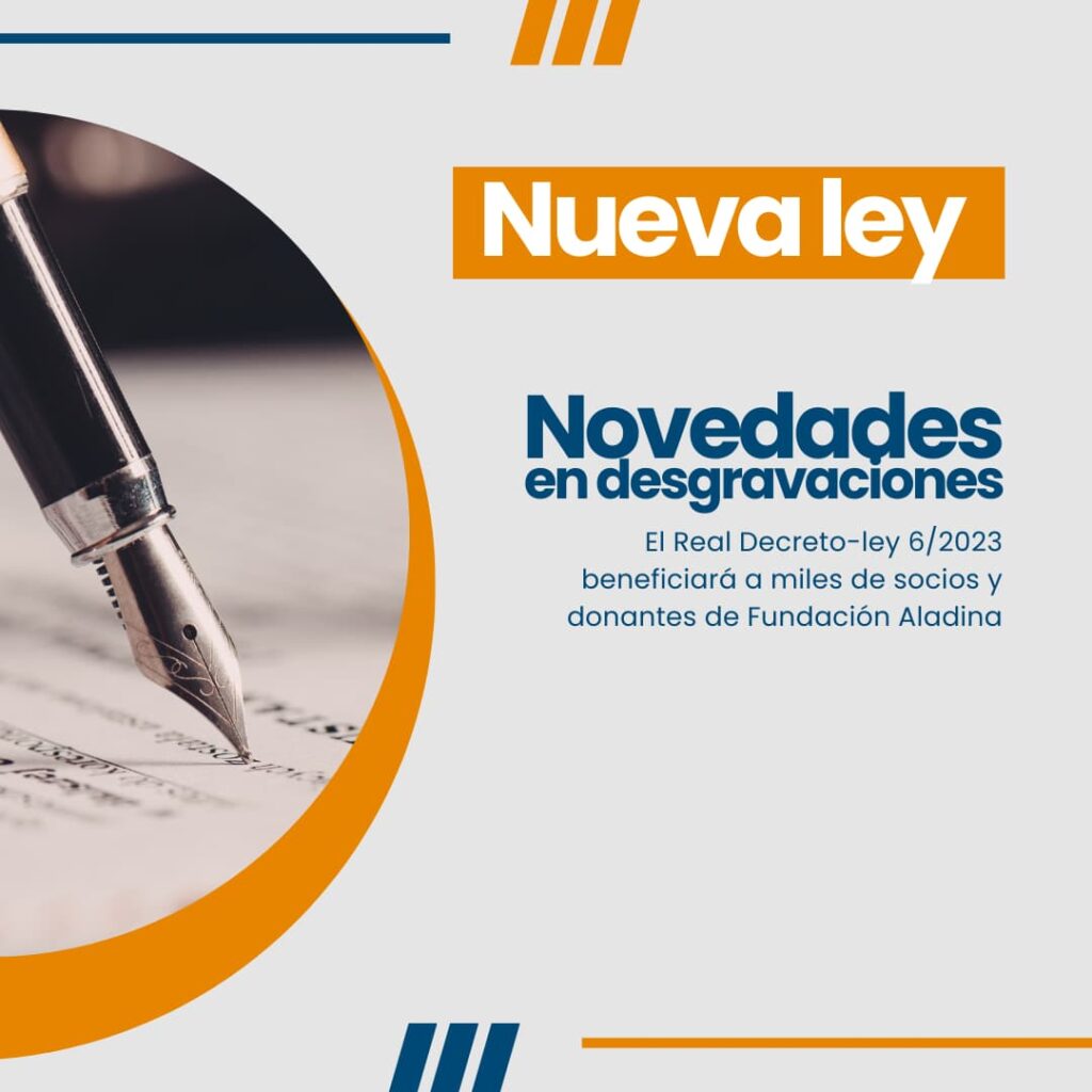 Novedades Legales en la Desgravación de Donaciones a Aladina